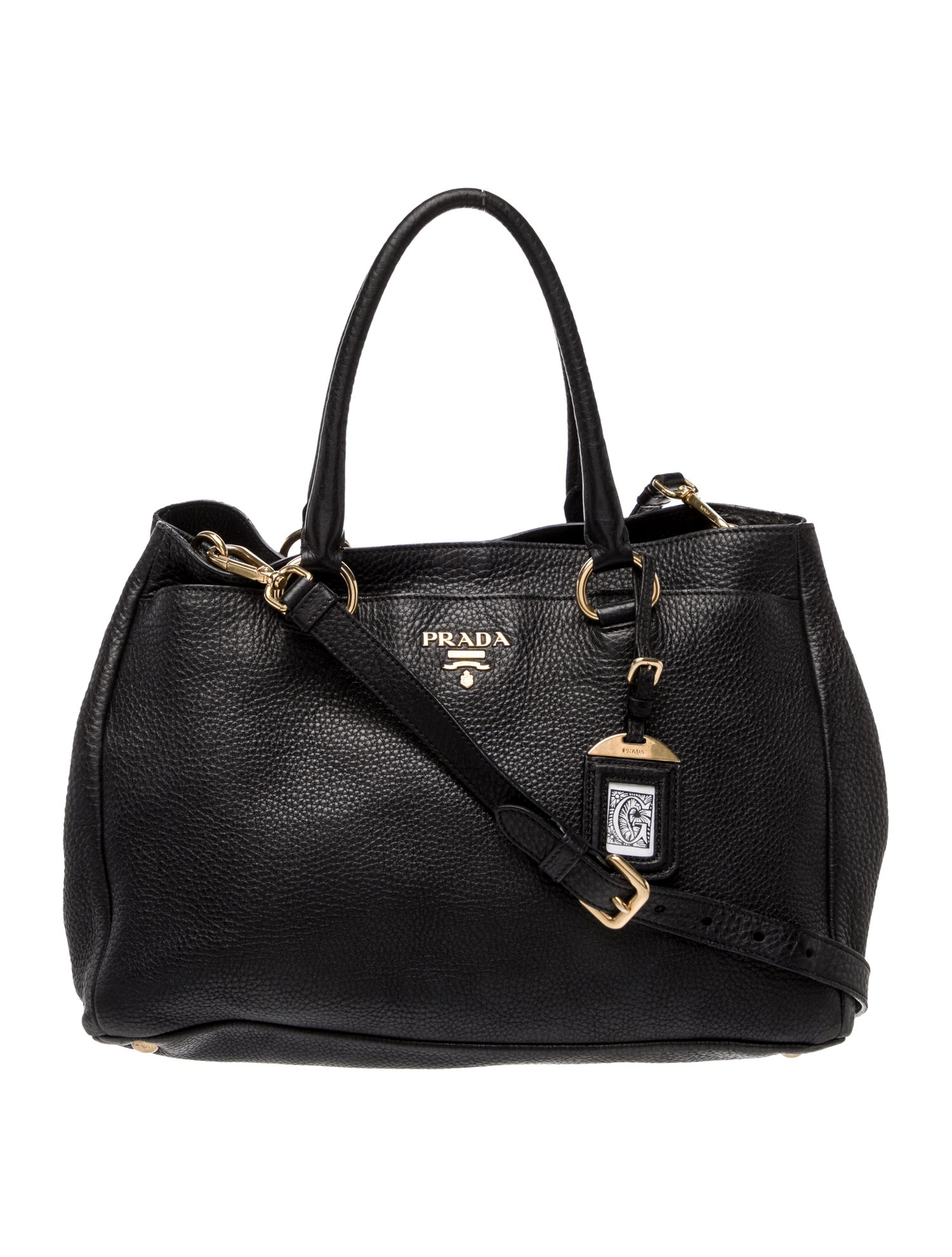 Prada Vitello Daino Leather Top Handle Bag